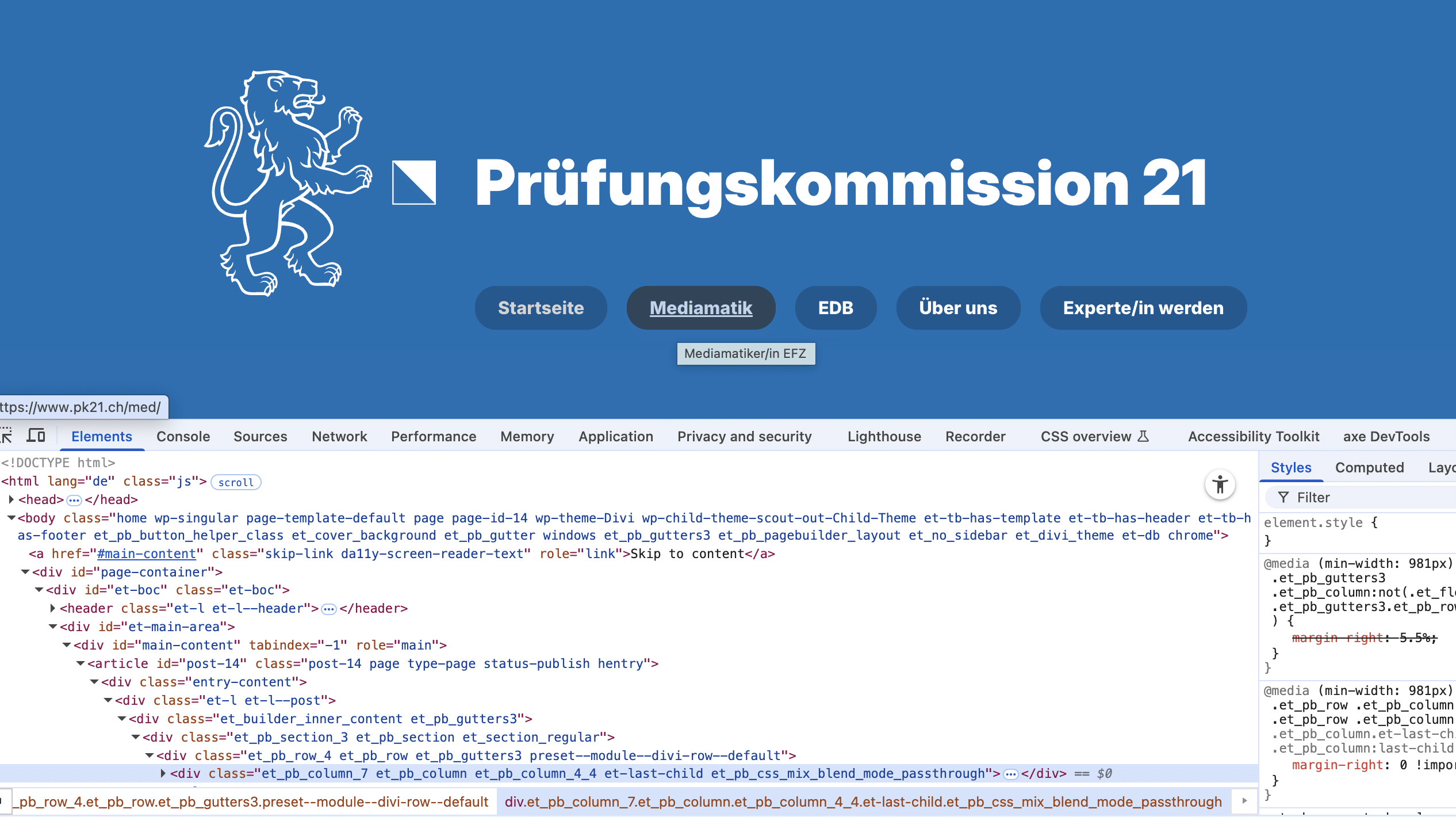 pk21 Webseite